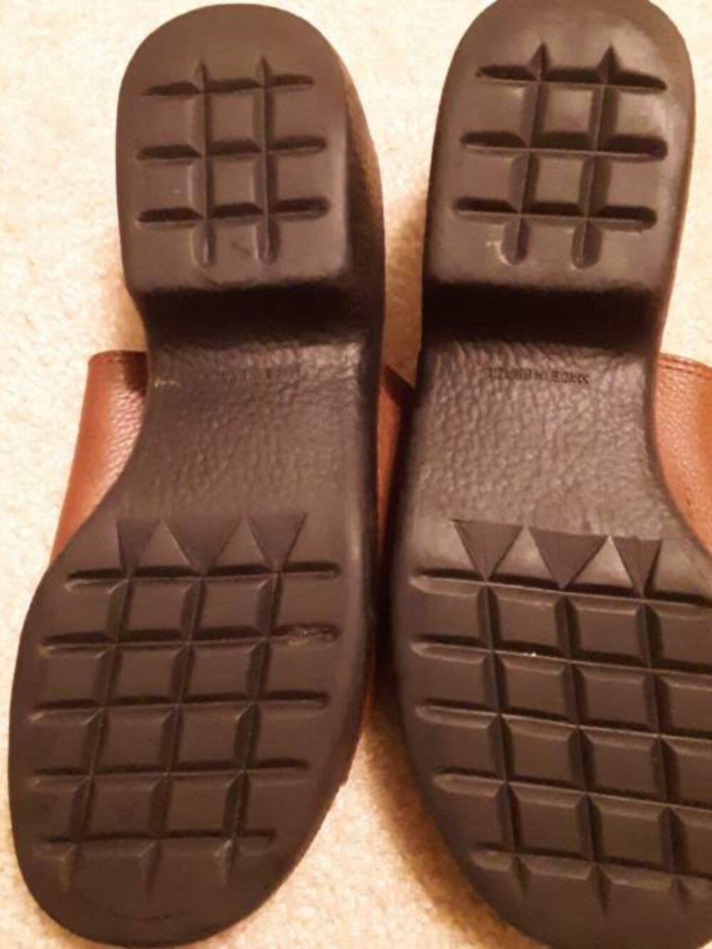 Maripé Brown Leather Slide Wedges Clogs Made In Brazil - Picture 2 of 2